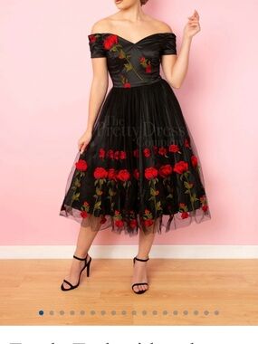The Pretty Dress Company Fatale Embroidered Prom Dress